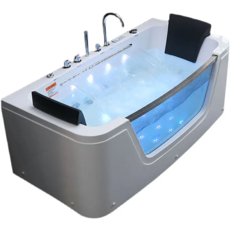 Design moderne Baignoire intérieure à jet tourbillon sur massage Cascade autoportante Acrylique Salle de bain Spa baignoires