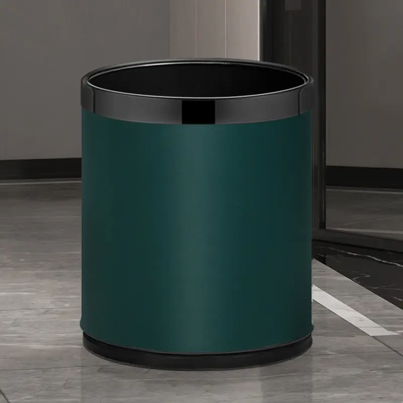 Pedal de lixo do hotel aço inoxidável lata de lixo com reciclar