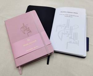 LABON浮雕标志精装豪华礼品空白日记本皮革日记带腹带笔记本 - Product Image 5