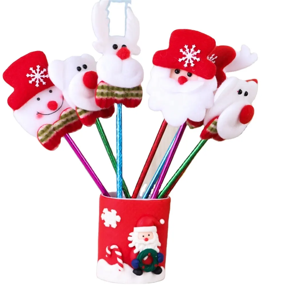 Forniture scolastiche a tema natalizio regali per bambini penne Creative decorazioni natalizie