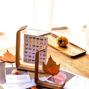 <strong>Custom</strong> Office Desktop Acrylic Photo <strong>Display</strong> <strong>Frame</strong> With Wooden Holder for Picture <strong>Display</strong> - Product Image 5
