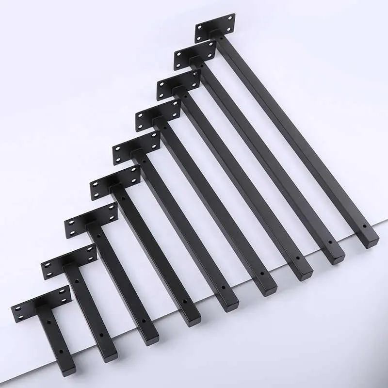 Suporte haste de metal móveis acessórios 10-35cm aço suporte de parede montado prateleira conversível e mesa tipo t pesado
