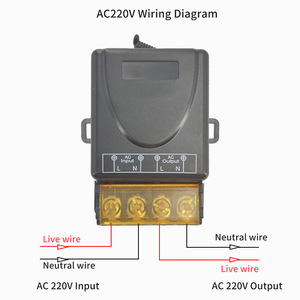 電気機器ゲートアプリケーション用のワイヤレスリモコン固定学習コード付き30Aコントローラインテリジェントスイッチ - Product Image 5