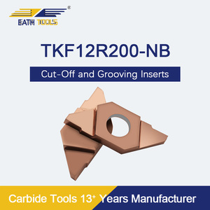 EATH TOOLS TKF12R200 Precision <strong>CNC</strong> Swiss-<strong>Type</strong> Lathe Machining Indexable Tungsten Carbide Cutting-off and Grooving <strong>Inserts</strong> - Product Image 3