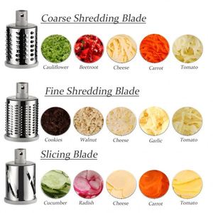2024 3 in 1 Vegetable Mandoline Slicer <strong>Swift</strong> Rotary Drum Grater Nut Shredder Veggie <strong>Cutter</strong> Peeler Spiralizer Cheese Chopper - Product Image 3