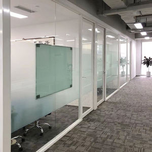 Customize Office <strong>Partition</strong> Aluminum Frame Toughened Glass Soundproof Room Divider Operable Office Glass Walls <strong>Partition</strong> <strong>System</strong> - Product Image 2