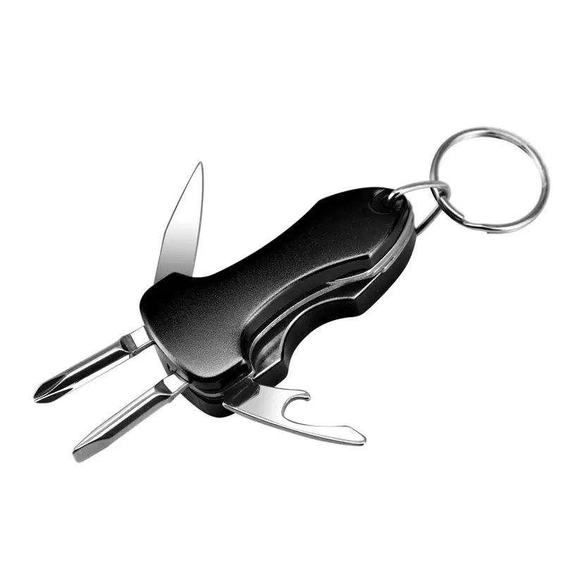 Melhor Giveaway Promocional Mini Multi Function Folding Tool Metal Key Chains