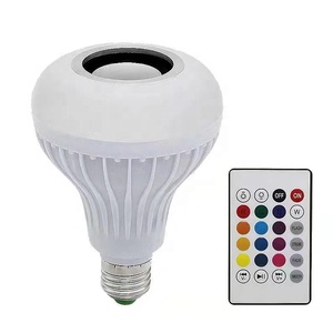 Akıllı ev aydınlatma uzaktan kumanda renkli LED ampul AC 85-260V 9W ses aktif müzikli ışık ampul parti olay tatil aydınlatma - Product Image 1