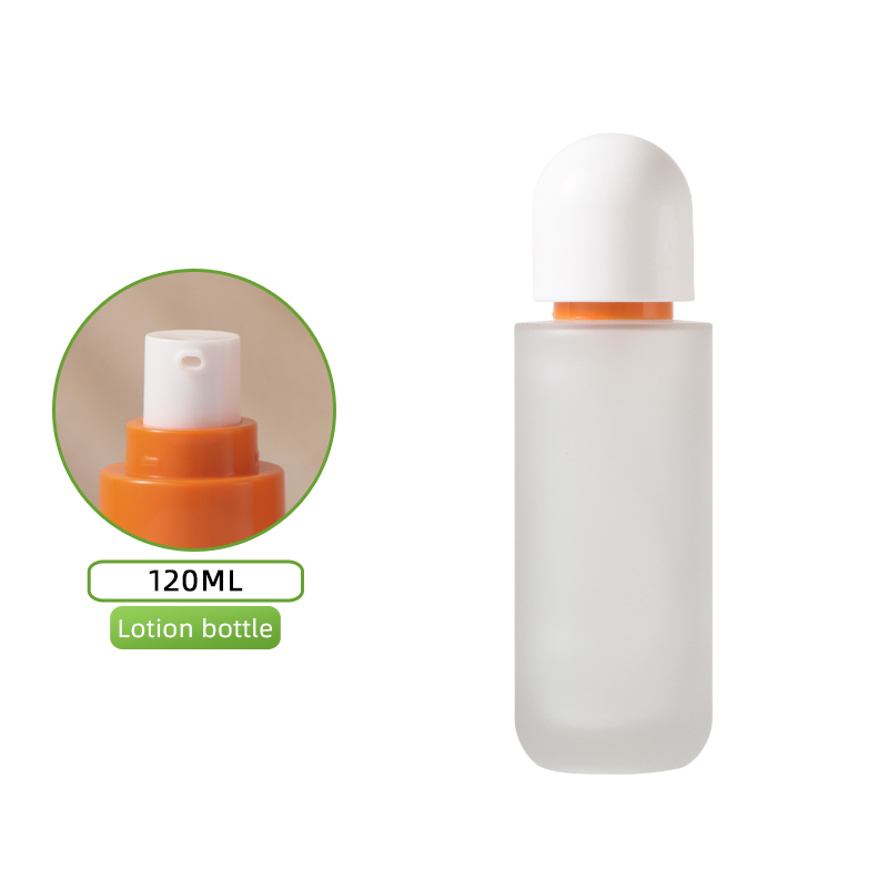 120ml frosted bottle-orange lotion head+yunshang white cover
