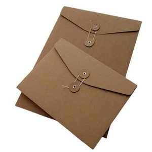 Sicurezza dei file formato A4 cartone Carta Kraft Sacchetto di carta busta con stringa di blocco anello - Product Image 3
