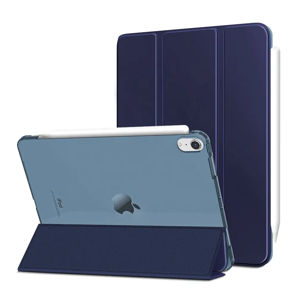 Ipad mini 6ケース用スタンド付き3つ折り透明保護シェルの販売2021 8.3インチPUレザータブレットカバー & ケース