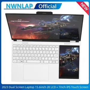 Portátiles de doble pantalla Notebook PC Computadora Notebooks Netbook 15,6/7 pulgadas 16GB RAM 1TB SSD