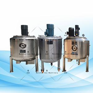 Yüksek kesme kapasitesi Amixing tankı ile Ace küçük paslanmaz çelik 3 katmanlı ısıtma karıştırıcı karıştırıcı - Product Image 1