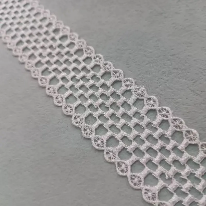 Bán Sỉ Ren Thêu Polyester Rộng 3.6 Cm Dùng Cho Quần Áo Rèm Dệt Gia Đình Thành Phần Váy Cưới