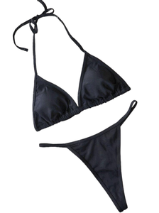 Сексуальный купальник-бикини из двух частей с V-образным вырезом, треугольные плавки-стринги, женский купальник для лета и пляжа - Product Image 6