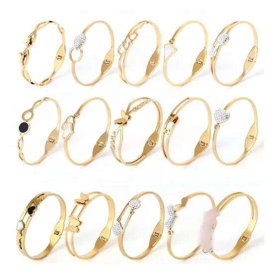 Sampel Gelang PUSHI Kualitas Tinggi Perhiasan Aksesoris Mode Tidak Ternoda 2023 Gelang Perhiasan Merek Baja Tahan Karat Campur
