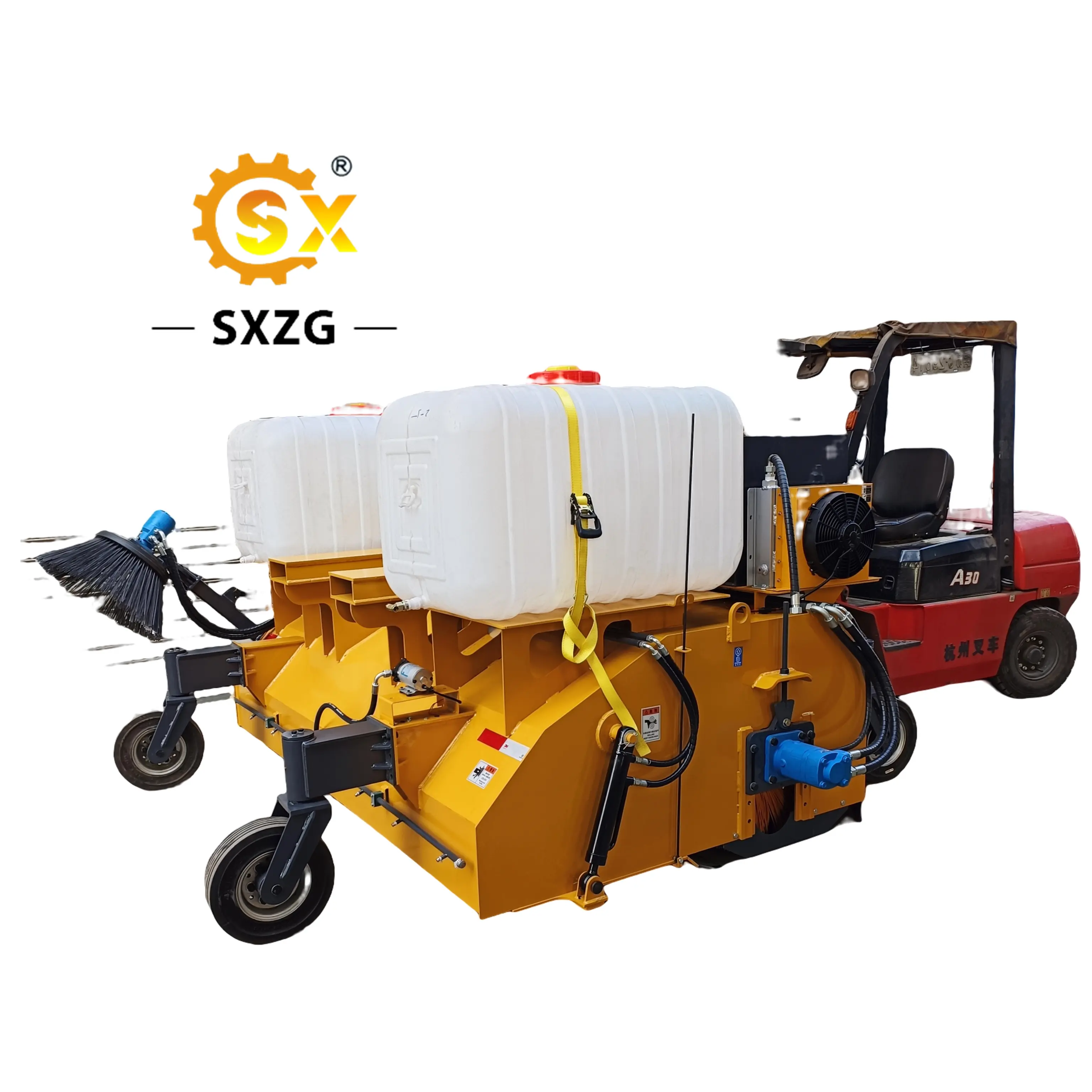 Balayeuse de ramassage de série SXZG avec chariot élévateur pour nettoyer les ports, les cours de charbon, les routes urbaines