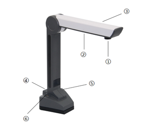 USB2.0 Scanner per fotocamera pieghevole A4 CMOS ad alta risoluzione Scanner per documenti fotocamera per documenti OCR da 8mp - Product Image 2