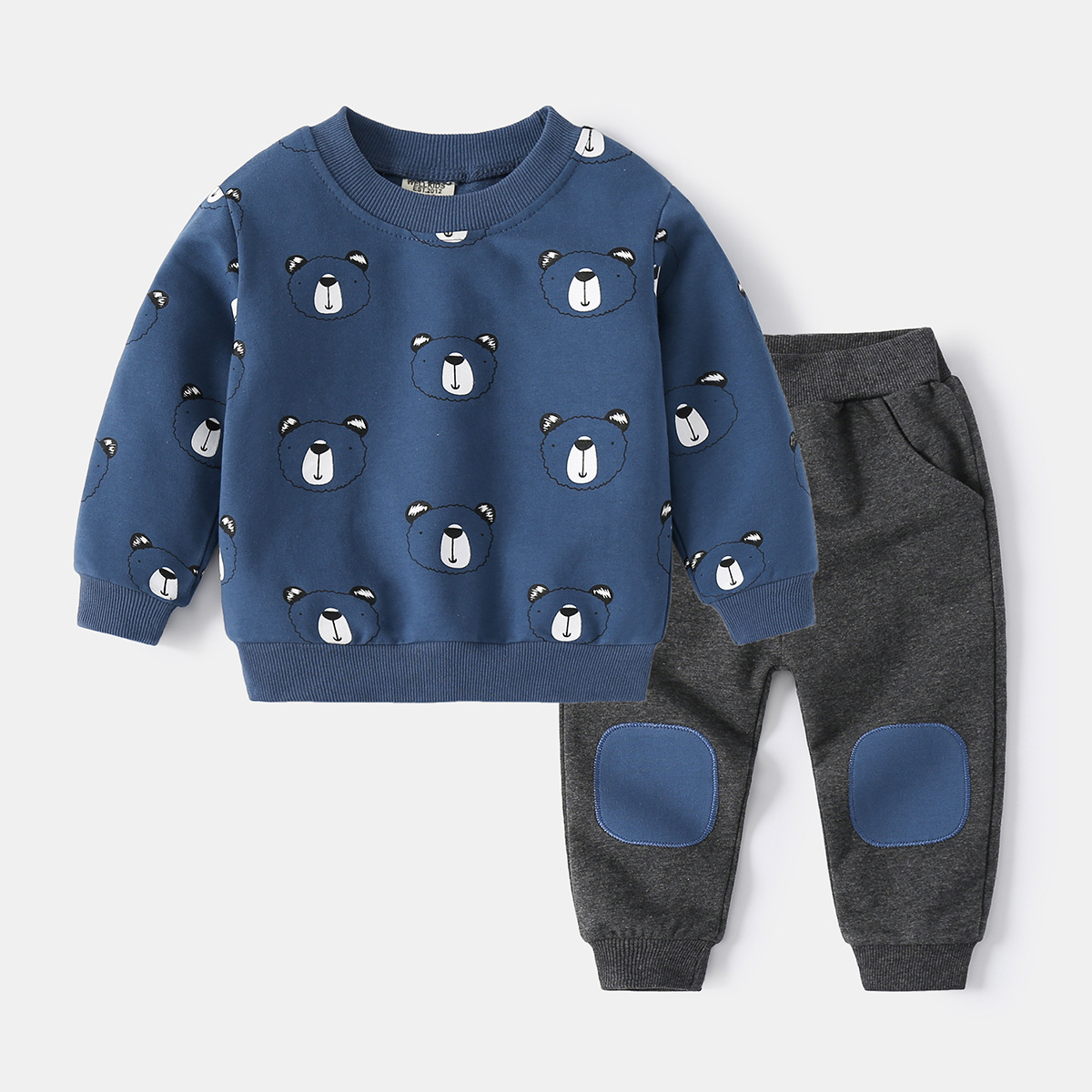 Denim blue all-over bear suit