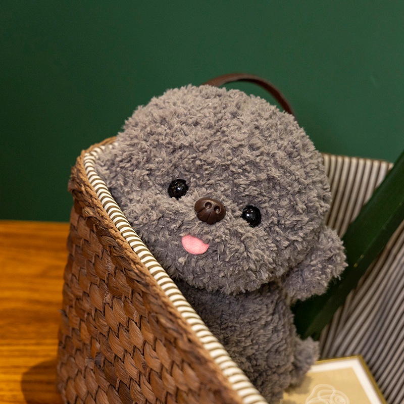 Simülatif dil oynak Bichon Frise peluş oyuncak çocuk günü hediyesi - Product Image 5