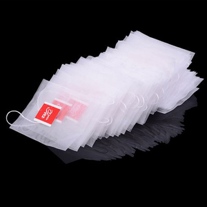 Triángulo de bolsita de té vacío de nylon piramidal con cuerda y etiqueta - Product Image 4