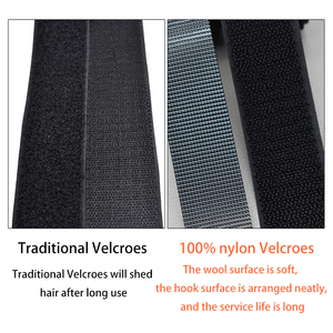 Free Sample 100% Nylon Sew-On Velcro Tape Injection Mould Plastic <strong>Hook</strong> <strong>with</strong> <strong>Elastic</strong> Adjustable Soft <strong>Loop</strong> Fabric Black Velcroes - Product Image 2