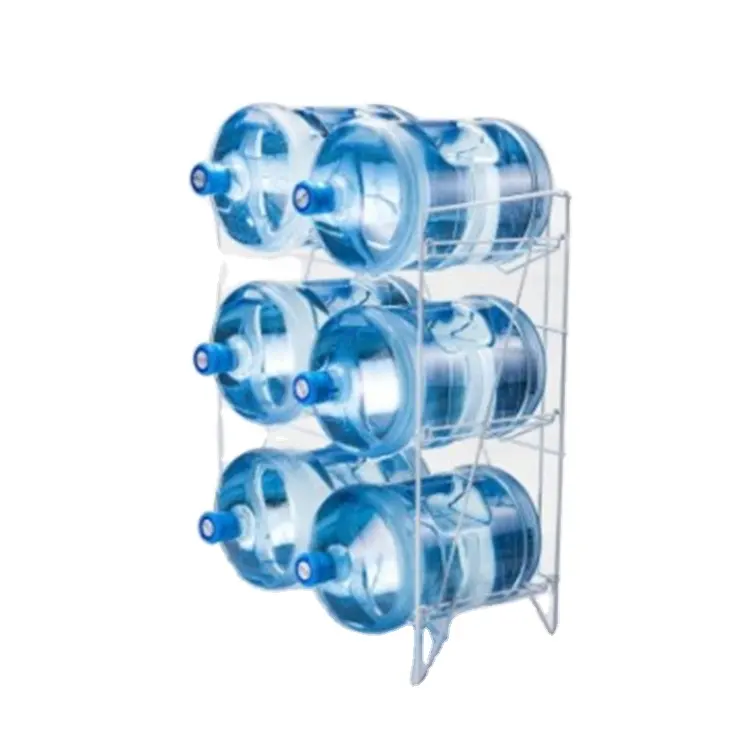 Powder Coated Metal Wire 5 Gallon Display Water Bottle Stand Rack for Storage at Home or Office