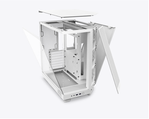 NZ-XT H6 Flow RGBコンパクトデュアルチャンバーミッドタワーエアフローケース、RGBファン付きPCケースゲーミングデスクトップ用 - Product Image 6
