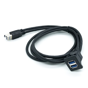 רכב מקף יציאות <span class=keywords><strong>USB</strong></span> כפול usb3.0 זכר עד נקבה רסק כבל האריך <span class=keywords><strong>USB</strong></span> עבור רכב ימי