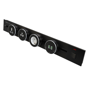 通用EU UK多智能办公办公桌电源轨道系统带双<span class=keywords><strong>Usb</strong></span> led灯的电插座插座用于厨房 - Product Image 6