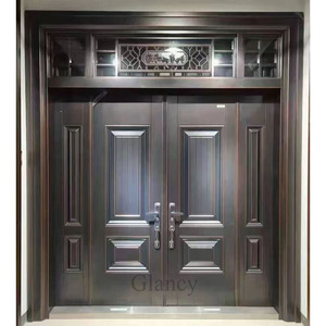 Venda quente Luxo Casa Frente Porta Design Alta Qualidade Dupla Abertura Porta De <span class=keywords><strong>A</strong></span>ço Inoxidável Exterior Villa Seguranç<span class=keywords><strong>a</strong></span> Porta De <span class=keywords><strong>A</strong></span>ço