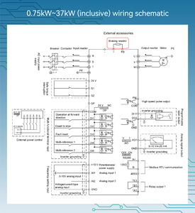 WOLONG VF/Control vectorial ~ 480V 75A 37kW 50HP para compresor de bomba de agua de ventilador - Product Image 6