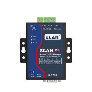 Convertidor de servicio serie Ethernet RJ45 TCP IP a RS232 RS485 422 convertidor de servicio serie Modbus RTU ZLAN5143 - Product Image 1
