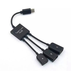 批发3 in 1 USB型C OTG集线器分离器延长线连接鼠标键盘usb C 3.1集线器数据线 - Product Image 6