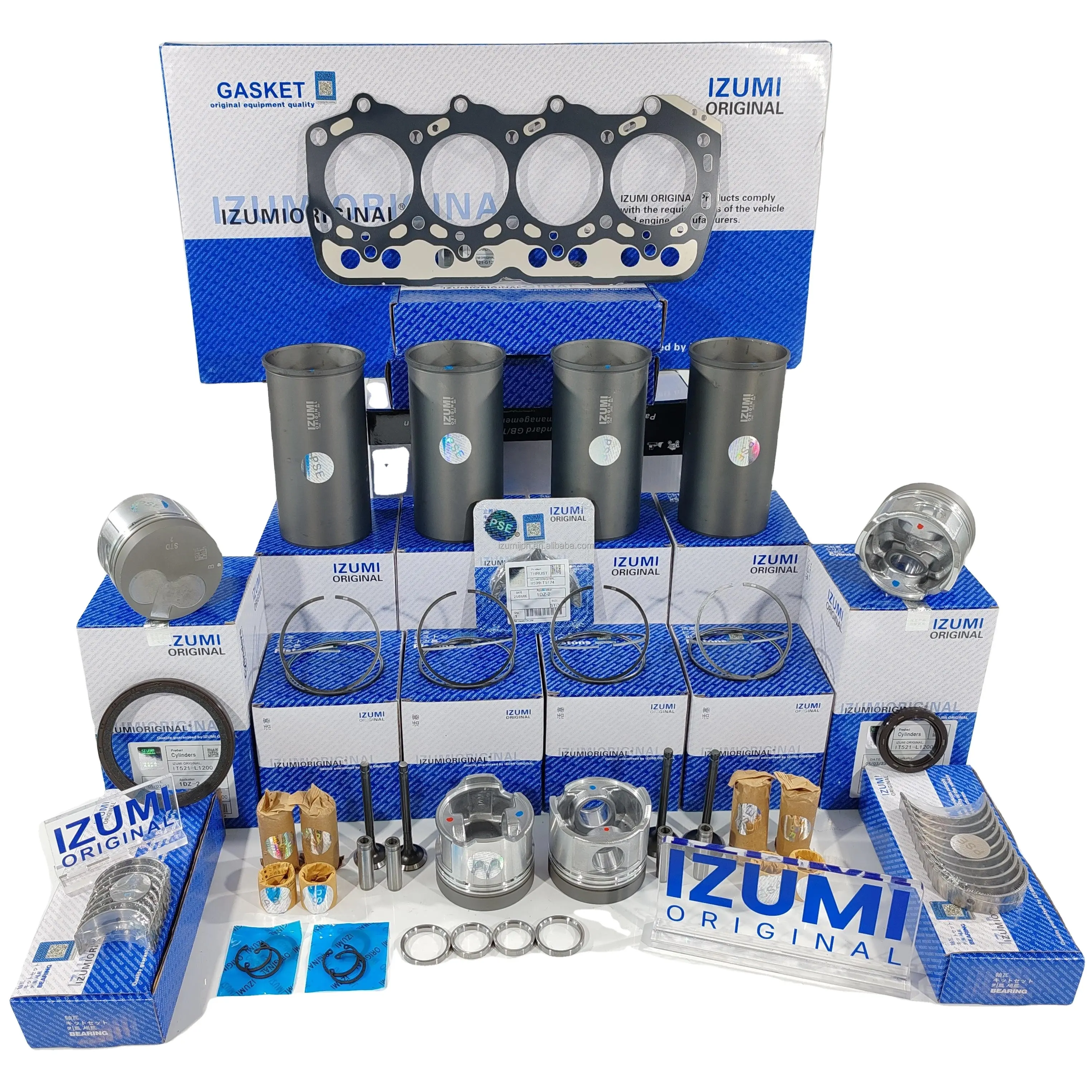 Moteur diesel 1DZ culasse 1DZ-2 kit de joint piston de revêtement pour TOYOTA