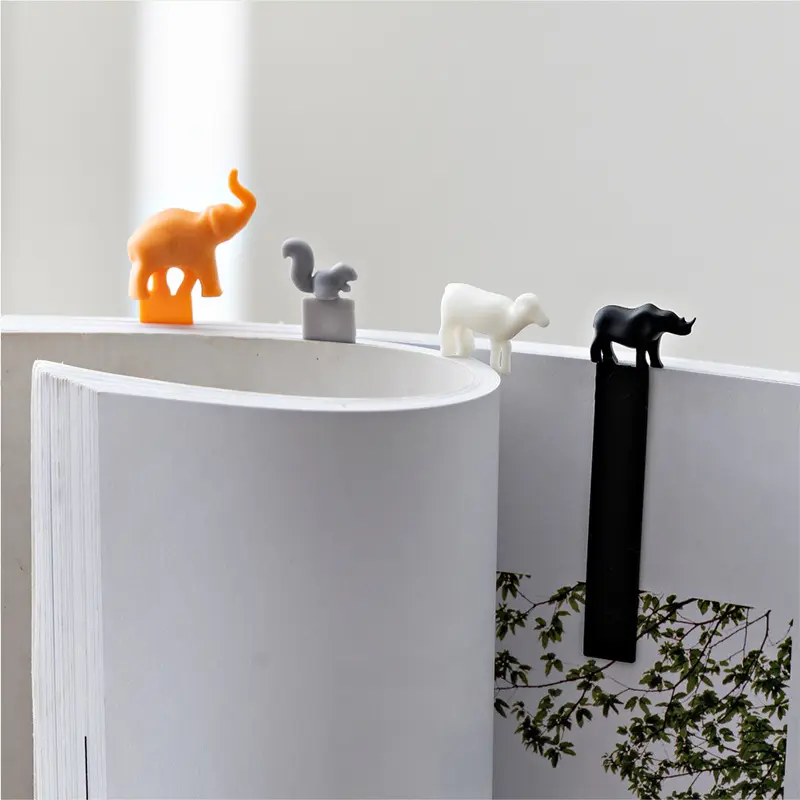 निर्माता प्रत्यक्ष बिक्री क्रिएटिव एनिमल बुकमार्क्स 3डी प्यारा मज़ेदार हाथी भेड़ घोड़ा बुक टैग