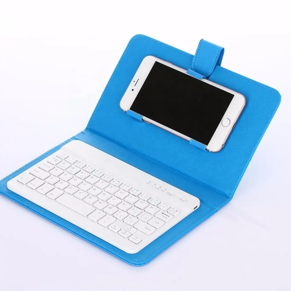 Casing Keyboard Ponsel Pintar/Sarung Ponsel Kulit dengan Keyboard Berkabel