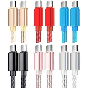 厂家直销价格USB转C型1M 2M 3m OEM定制标志耐用经典黑色ABS外壳尼龙编织快速充电电缆 - Product Image 5