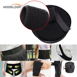 Lazo elástico de nailon negro al por mayor para confección de prendas de vestir pretina elástica personalizada/productos de series deportivas
