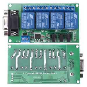 12V 4Ch DB9 scheda relè RS232 telecomando UART porta seriale interruttore modulo relè a 4 canali per motore auto - Product Image 5