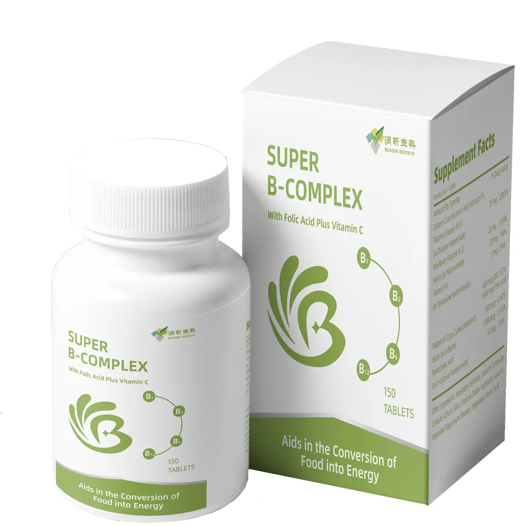 Cápsulas de suplementos complexos do oem da vitamina b