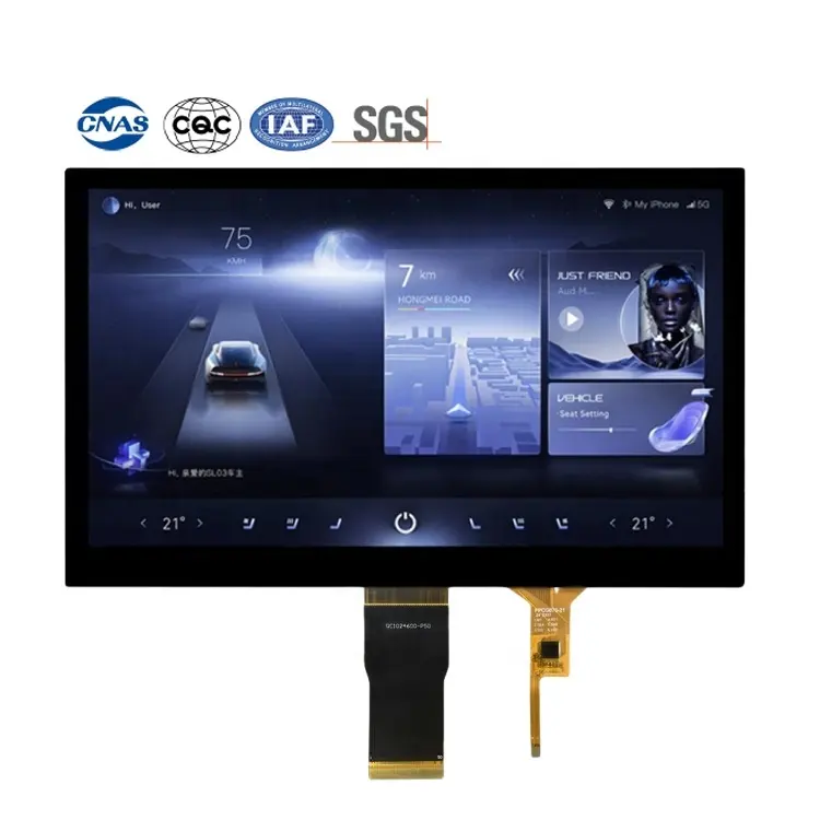 Modul panel layar sentuh kapasitansi mobil TFT LCD kecerahan tinggi 1024 nits 600x1000 7 inci