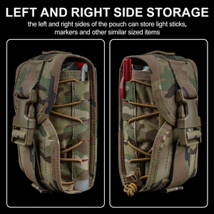 BP-155 MOLLE kompakt tıbbi kılıf V2 2 yönlü ilk yardım kiti açık hava etkinlikleri için yüksek hızlı erişim halat avcılık aksesuarları - Product Image 4