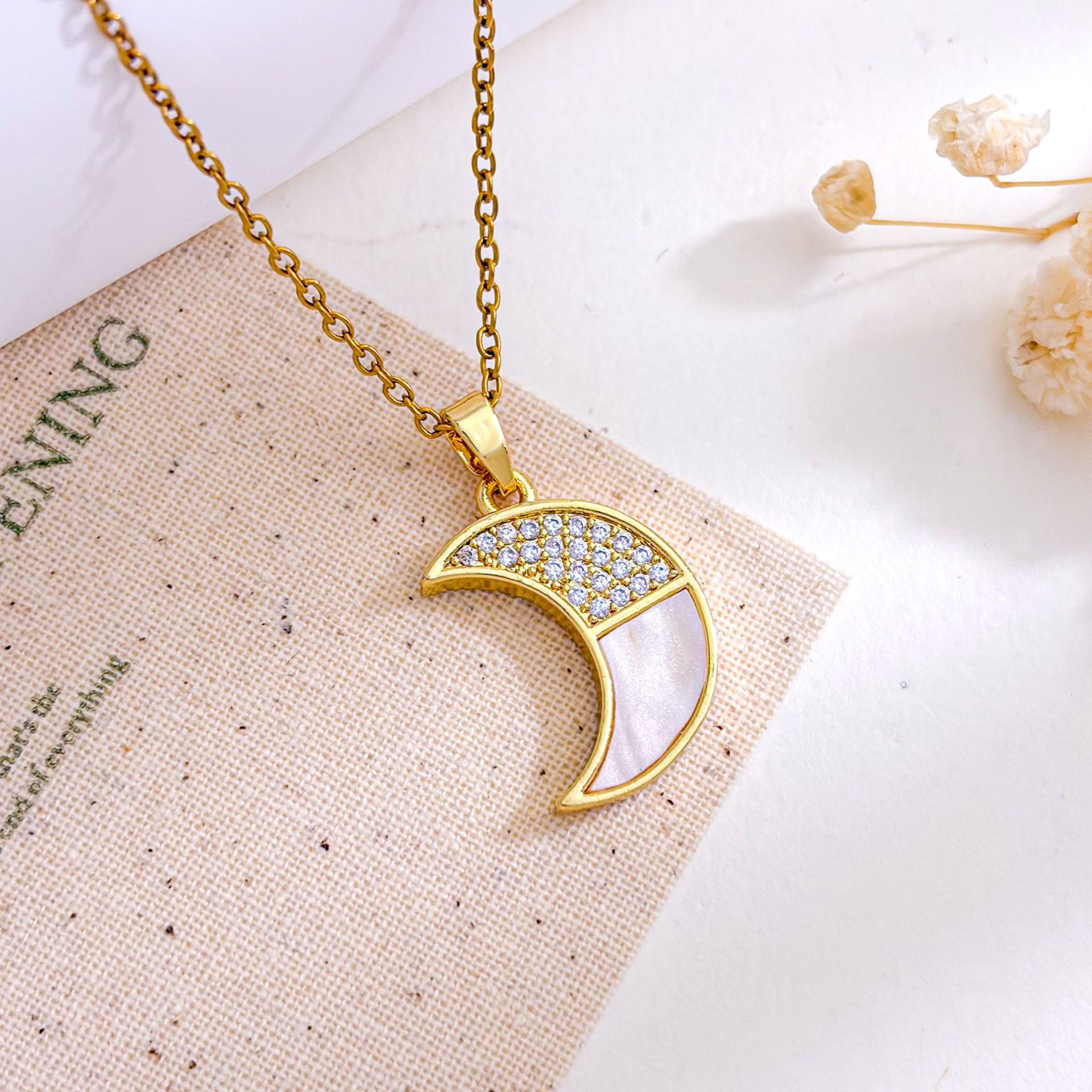 Gold-Moon Pendant