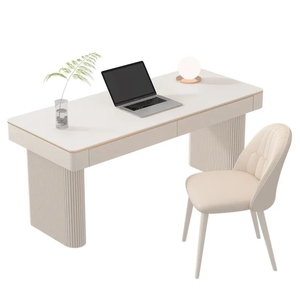 Pure White Sintered Stone <strong>Desk</strong> Light Luxury Modern <strong>Simple</strong> Home Desktop <strong>Computer</strong> <strong>Desk</strong> Small Apartment Study <strong>Desk</strong> - Product Image 6