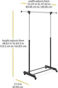 Mua sắm đơn giản <span class=keywords><strong>readymade</strong></span> Hàng may mặc Lady quần áo hạ cánh quần áo móc áo với bánh xe quần áo móc kệ trưng bày - Product Image 4