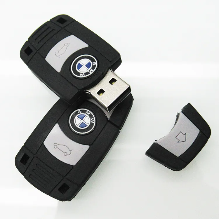 Unidad de memoria flash USB 2,0 con forma de llave de coche, pendrive personalizado de 16GB, 32GB, diseño OEM