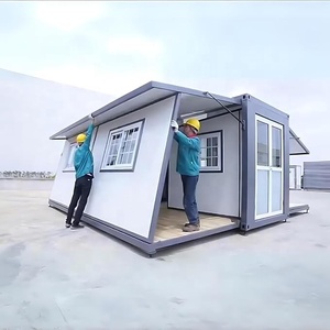 Casa integrata <span class=keywords><strong>A</strong></span> doppia ala come assemblare un tetto in metallo Pergola per casa prefabbricata Mobile espandibile di Bastone 19 x20ft