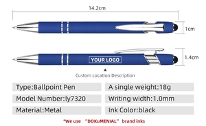 <strong>New</strong> Multifunction Aluminum Customized Metal Ballpoint Pen Multi Colors Custom Logo Metal Pens 1.0mm <strong>Writing</strong> Width - Product Image 2