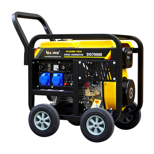 Hiearns 5.5kw 50Hz Frecuencia 220V DG7000E Potencia de marco abierto Pequeño modelo de cilindro doble Generadores diesel - Product Image 2